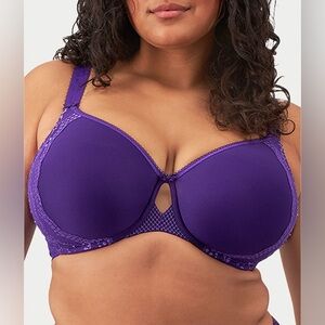 NWT Elomi purple Charley spacer t shirt bra sz 42DDD
